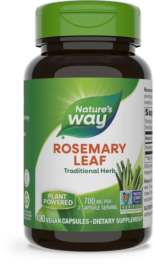 Розмарин Nature's Way Rosemary Leaf, 100 веганських капсул