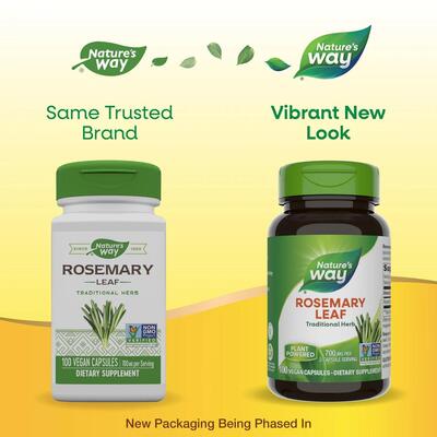 Розмарин Nature's Way Rosemary Leaf, 100 веганских капсул