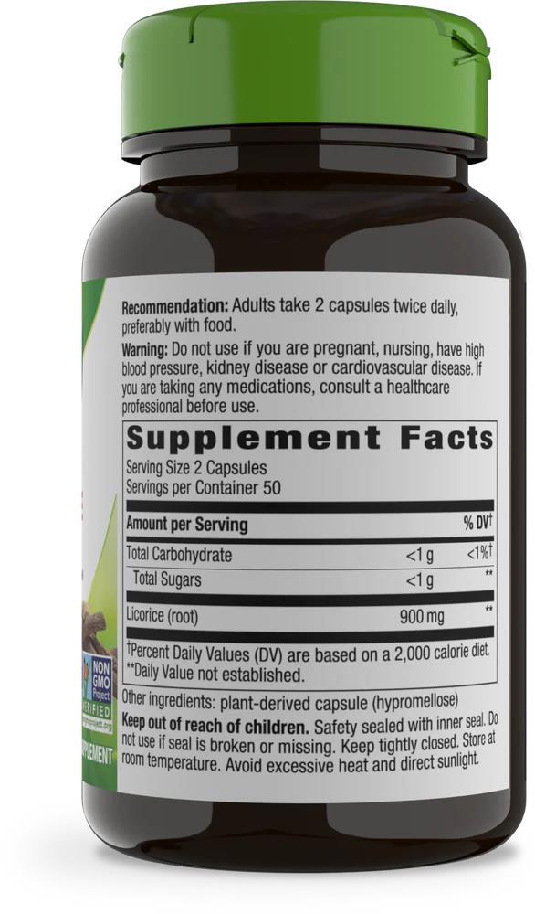 Солодки корень Nature's Way Licorice Root, 100 веганских капсул
