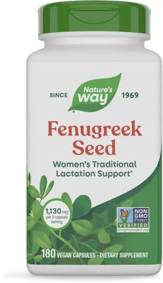 Пажитнику насіння Nature's Way Fenugreek Seed, 180 веганських капсул