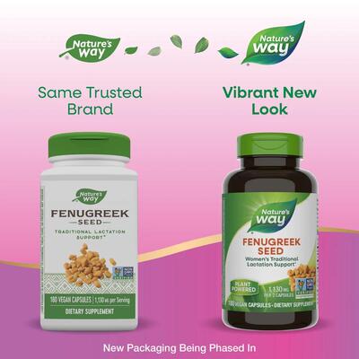 Пажитника семена Nature's Way Fenugreek Seed, 180 веганских капсул