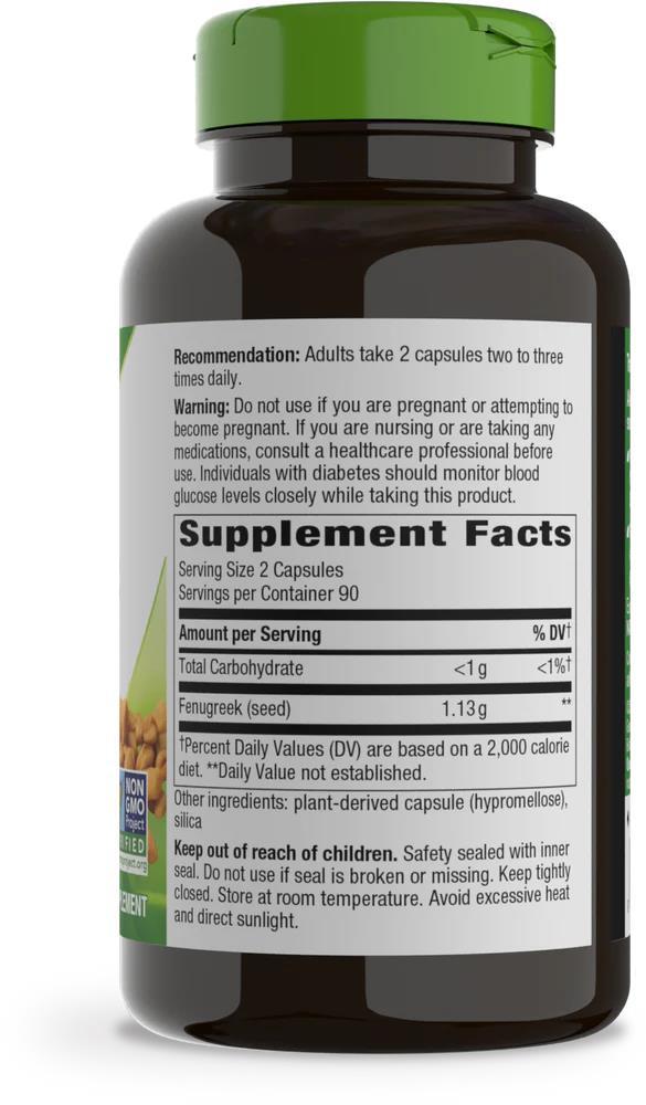 Пажитника семена Nature's Way Fenugreek Seed, 180 веганских капсул