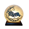 Лампа соляная SaltLamp Мишка на Луне, 3-4 кг