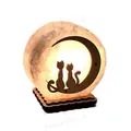 Лампа соляна SaltLamp Куля Коти на Місяці, 3-4 кг