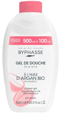 Гель для душу Byphasse Plaisir Органічна Арганова олія, 600 мл
