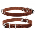 Ошейник Collar 00166 одинарный, ширина 12 мм, длина 24-32 см, коричневый