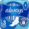 Прокладки гигиенические Always Ultra Day&Night, 6 капель, 3 размер, 7 шт