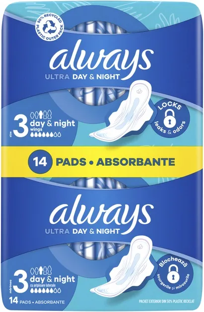 Прокладки гігієнічні Always Ultra Day Super Extra, 6 крапель, 3 розмір, 14 шт