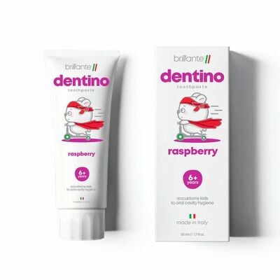 Зубная паста-гель Brillante Dentino Junior Raspberry с 6 лет, 50 мл