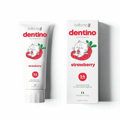 Зубная паста-гель Brillante Dentino Kids Strawberry, 50 мл