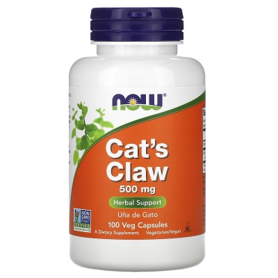 Кошачий коготь NOW Cat's Claw 500 мг вегетарианские капсулы №100