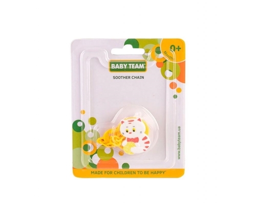 Цепочка для пустышки Baby Team 3332 Зверюшки
