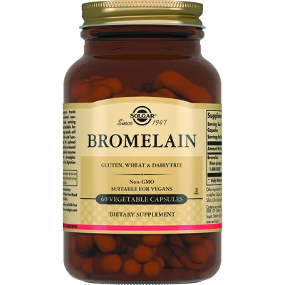 Бромелайн Solgar Bromelain вег. капсули №60