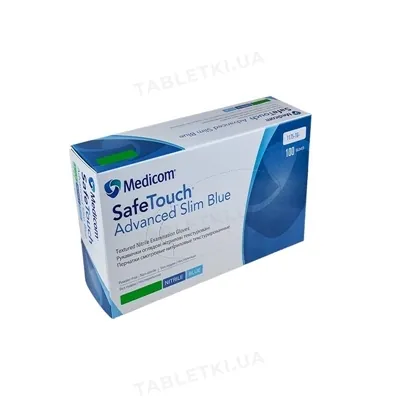 Рукавички оглядові Medicom Safe-Touch E-Series латексні припудрені, розмір М, нестерильні, 1 пара