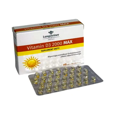 Вітамін D3 Langsteiner Vitamin D3 2000 MAX, 60 капсул