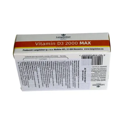Вітамін D3 Langsteiner Vitamin D3 2000 MAX, 60 капсул