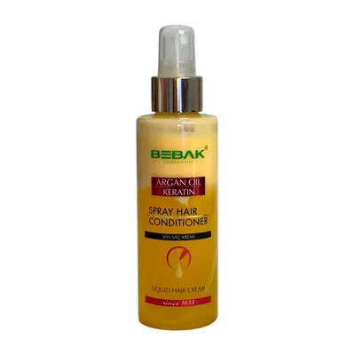 Спрей-кондиціонер для волосся Bebak Argan Oil & Keratin Spray Hair Conditioner, 160 мл