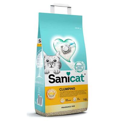 Наполнитель для кошачьего туалета Sanicat Clumping бентонитовый, без запаха, 13,9 кг (16 л)