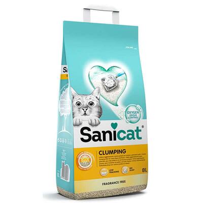 Наповнювач для котячого туалету Sanicat Clumping бентонітовий, без запаху, 6,9 кг (8 л)