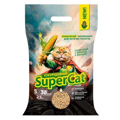 Наполнитель для туалета Collar SuperCat кукурузный, 2,5 кг (5 л)