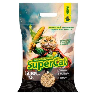 Наполнитель для туалета Collar SuperCat кукурузный, 5 кг (10 л)