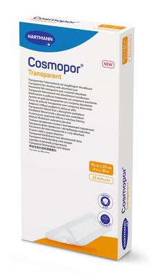Повязка пластырная Cosmopor Transparent пленочная прозрачная с абсорбирующей подушечкой 10 см х 25 см, 1 штука