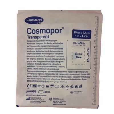 Повязка пластырная Cosmopor Transparent пленочная прозрачная с абсорбирующей подушечкой 10 см х 12 см, 1 штука