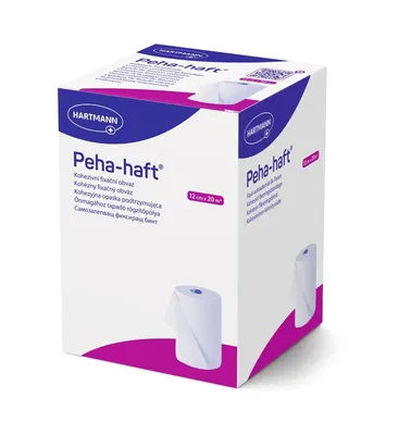 Бинт когезивний Peha-haft фіксуючий 12 см х 20 м, білий