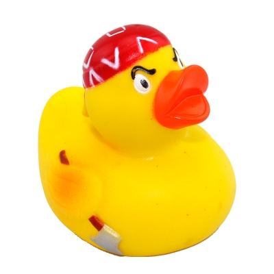 Игрушка резиновая OLKAR ЕВ003 Утка в шапке, 7 см