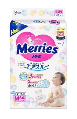 Підгузники Merries, розмір М, 6-11 кг, 64 шт