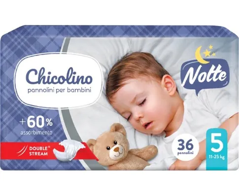 Підгузки Chicolino Night дитячі, розмір 5, 11-25 кг, нічні, 36 шт