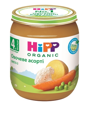 Пюре овощное HiPP Овощное ассорти с 4 месяцев,125 г