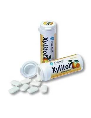 Жувальна гумка Miradent Xylitol свіжі фрукти з ксилітолом, 30 штук