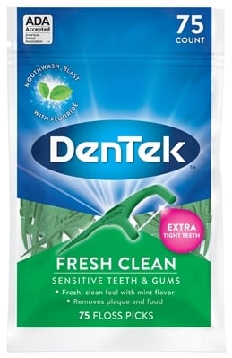 Флос-зубочистки DenTek Fresh Clean Освіжаюча очищення, 75 штук