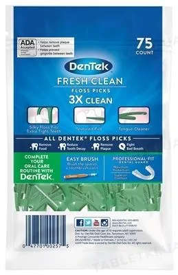 Флос-зубочистки DenTek Fresh Clean Освіжаюча очищення, 75 штук