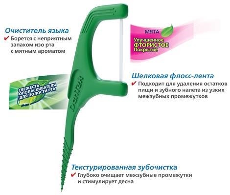 Флосс-зубочистки DenTek Fresh Clean Освежающая очистка, 75 штук