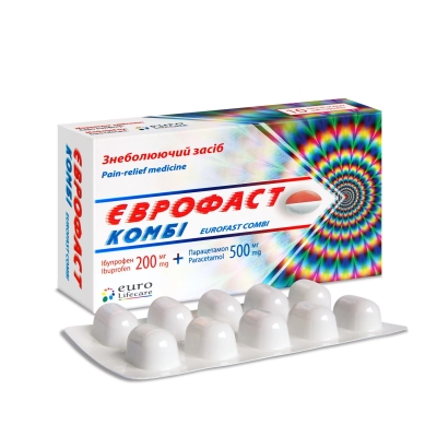 Еврофаст комби капсулы мягк. по 200 мг/500 мг №10