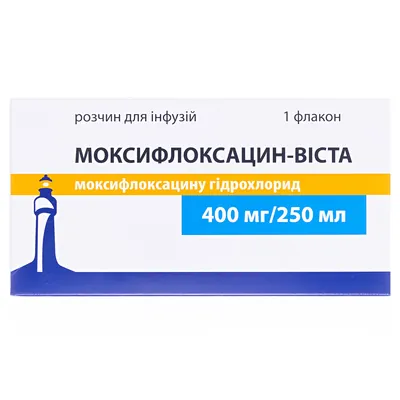 Моксифлоксацин-Віста розчин д/інф. 400 мг/250 мл по 250 мл у флак.