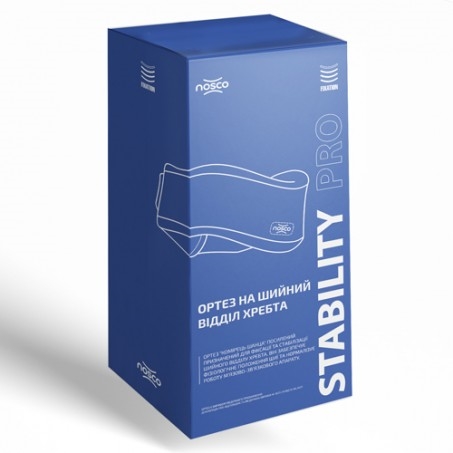 Ортез на шейный отдел позвоночника Nosco stability PRO 220142 высота 10 см, синий, размер M