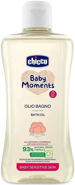 Олія для ванни Chicco Baby Moments для чутливої шкіри (10240.00), 200 мл