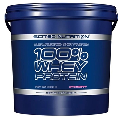Протеїн Scitec Nutrition 100% Whey Protein, полуниця, 5000 г