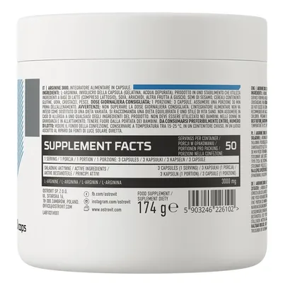 Аргінін OstroVit Arginine 3000, 150 капсул