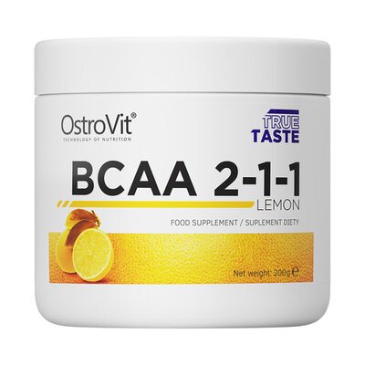 Амінокислоти OstroVit BCAA + L-Glutamine смак лимон, 200 г