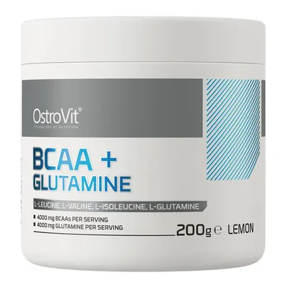 Амінокислоти OstroVit BCAA + Glutamine лимон, 200 г