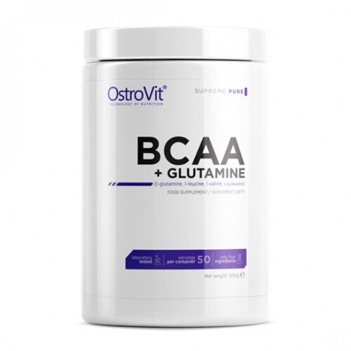 Амінокислоти OstroVit BCAA + L-Glutamine без смаку, 500 г