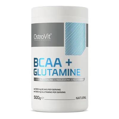 Амінокислоти OstroVit BCAA + Glutamine без смаку, 500 г