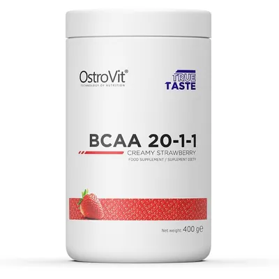 Амінокислоти OstroVit BCAA 20-1-1 смак Strawberry, 400 г