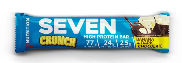 Батончик протеїновий 7Nutrition Seven Crunch High Protein Bar Банан і темний шоколад, 77 г