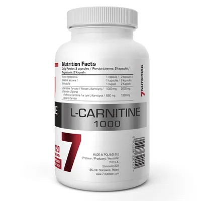 L-карнітин 7Nutrition L-Carnitine Tartrate 1000 мг, 120 капсул