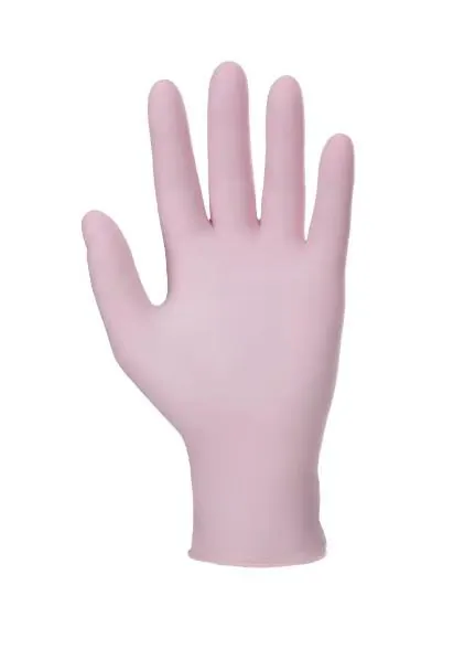 Рукавички оглядові Mercator Nitrylex Pink нітрилові неопудрені, розмір М, нестерильні, рожеві, 100 штук